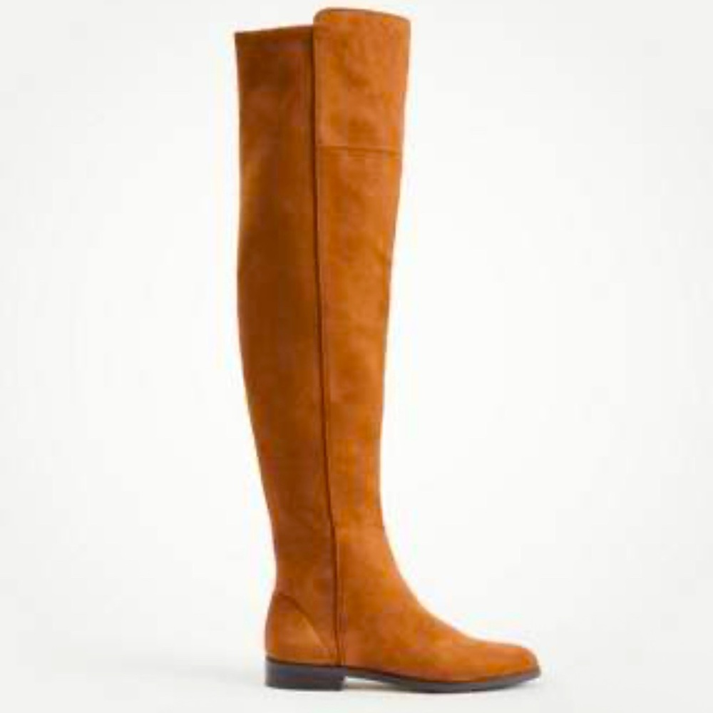 Ann Taylor Carlene Suede Over-The-Knee Boots – Brown – Like New Ready to Ship✅